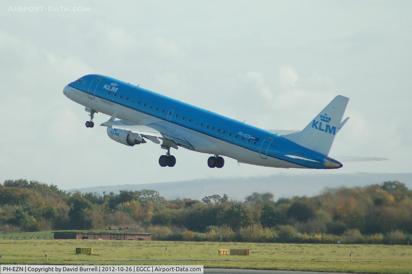 PH-EZN, 2010 Embraer 190LR (ERJ-190-100LR) C/N 19000342, KLM PH-EZN taking off from Manchester Airport.