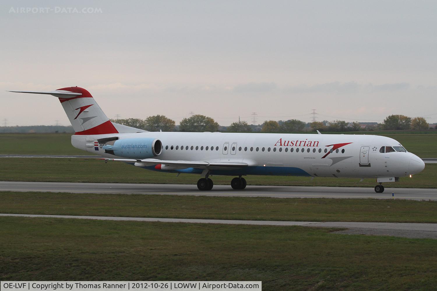 OE-LVF, 1993 Fokker 100 (F-28-0100) C/N 11483, Austrian (Tyrolean) Fokker 100