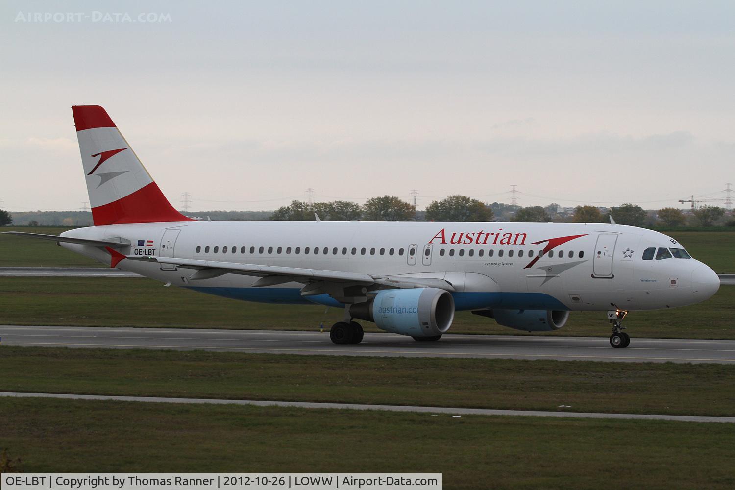 OE-LBT, 2000 Airbus A320-214 C/N 1387, Austrian (Tyrolean) Airbus A320