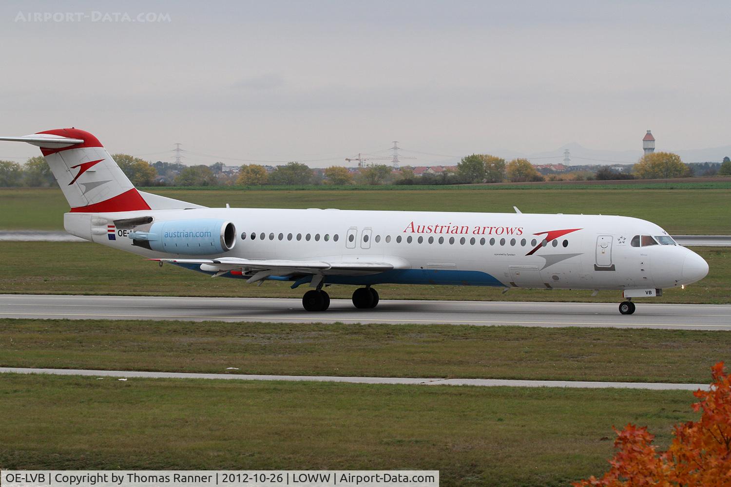 OE-LVB, 1994 Fokker 100 (F-28-0100) C/N 11502, Austrian Arrows Fokker 100