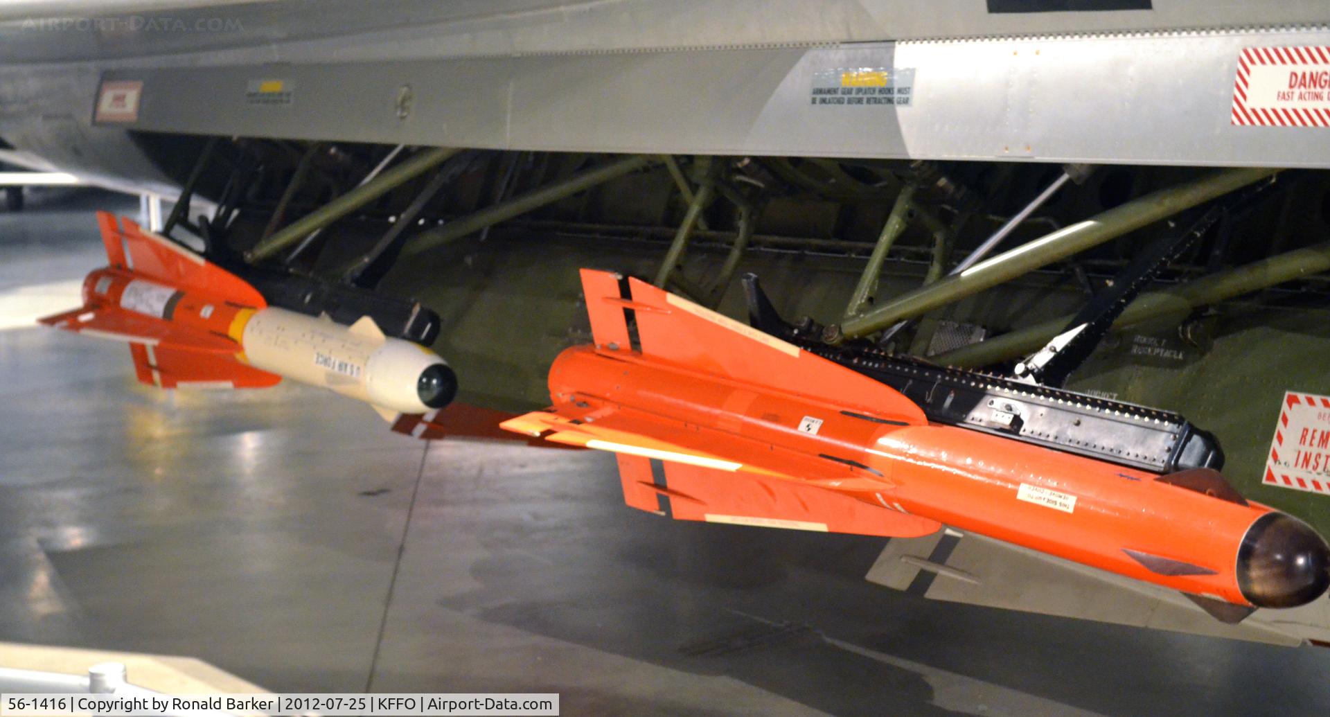 56-1416, 1956 Convair F-102A Delta Dagger C/N 8-10-363, AF Museum AIM-4 Falcon missiles