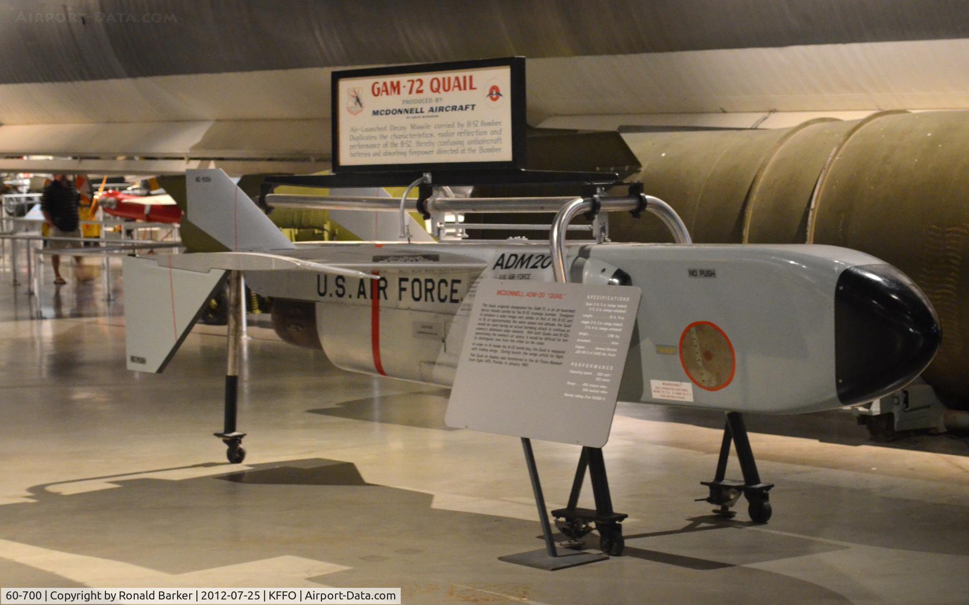 60-700, McDonnell ADM-20C Quail C/N Not found 60-700, AF Museum