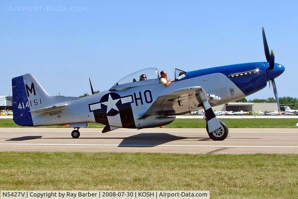 N5427V, 1944 North American F-51D Mustang C/N 44-72942, North American P-51D Mustang [122-39401] Oshkosh~N 30/07/2008