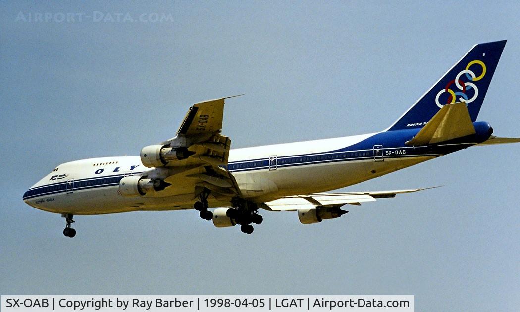 SX-OAB, 1973 Boeing 747-284B C/N 20825, Boeing 747-284B [20825] (Olympic Airways) Athens~SX 05/04/1998
