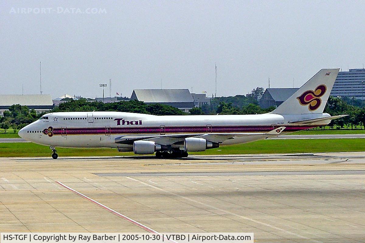 HS-TGF, 2003 Boeing 747-4D7 C/N 33770, Boeing 747-4D7 [33770] (Thai Airways) Bangkok~HS 30/10/2005