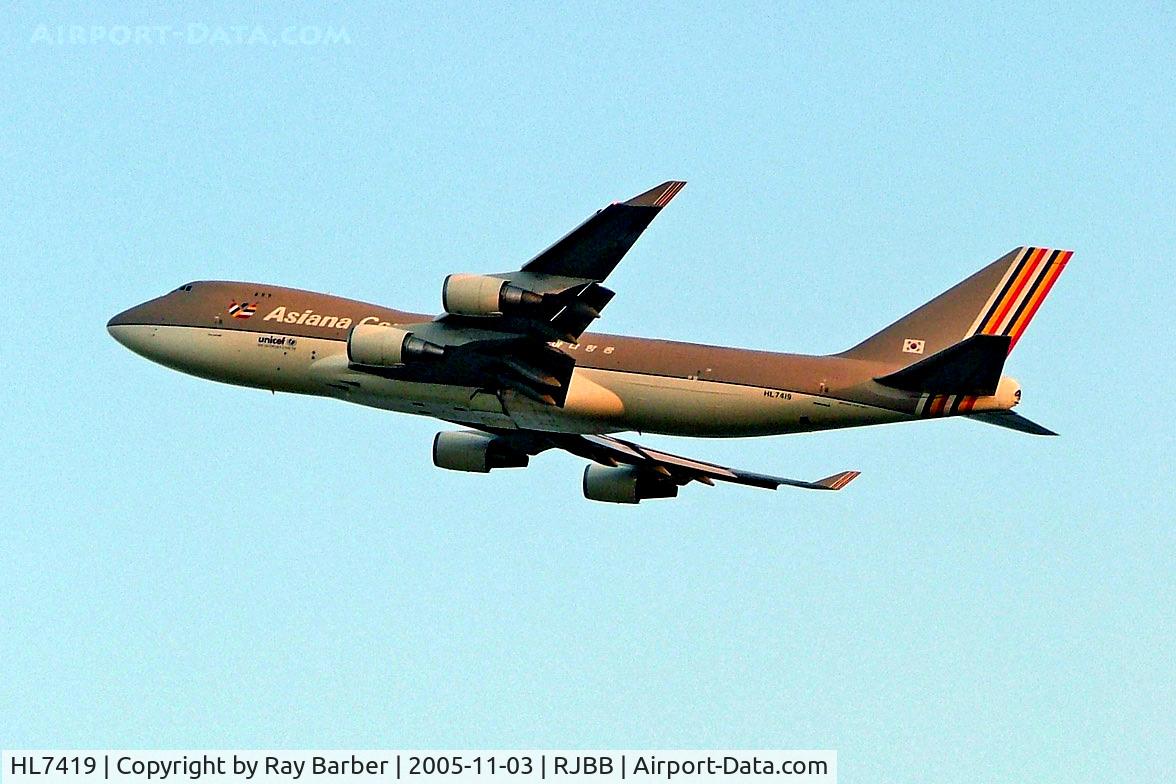 HL7419, 1994 Boeing 747-48EF (SCD) C/N 25781, Boeing 747-48EF [25781] (Asiana Airlines) Osaka-Kansai~JA 03/11/2005