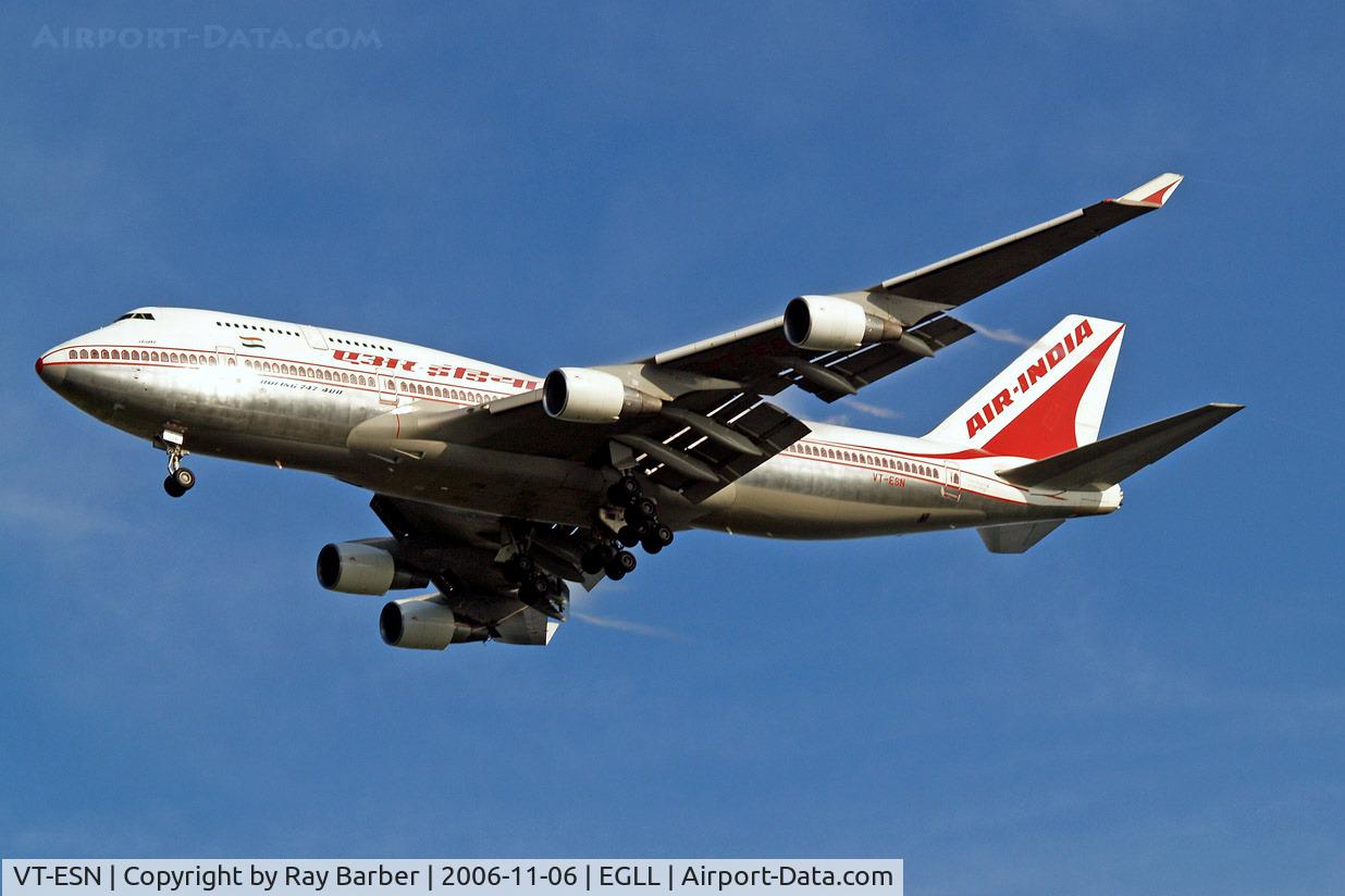 VT-ESN, 1993 Boeing 747-437 C/N 27164, Boeing 747-437 [27164] (Air India) Heathrow~G 06/11/2006