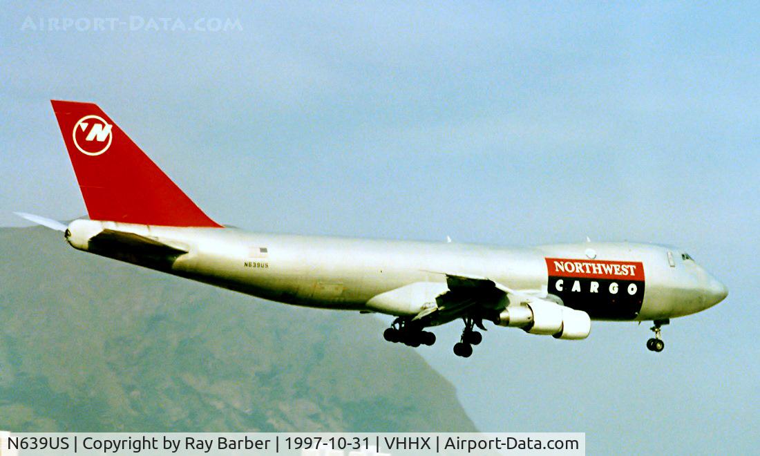 N639US, 1987 Boeing 747-251F C/N 23887, Boeing 747-251F [23887] (Northwest Cargo) Hong Kong Kai-Tak~B 31/10/1997