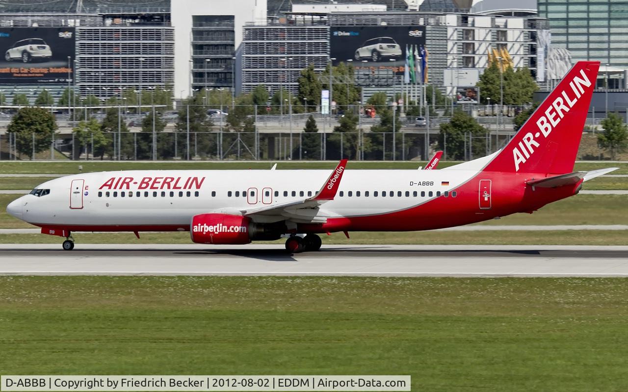 D-ABBB, 2001 Boeing 737-86J C/N 32624, departure from Munich