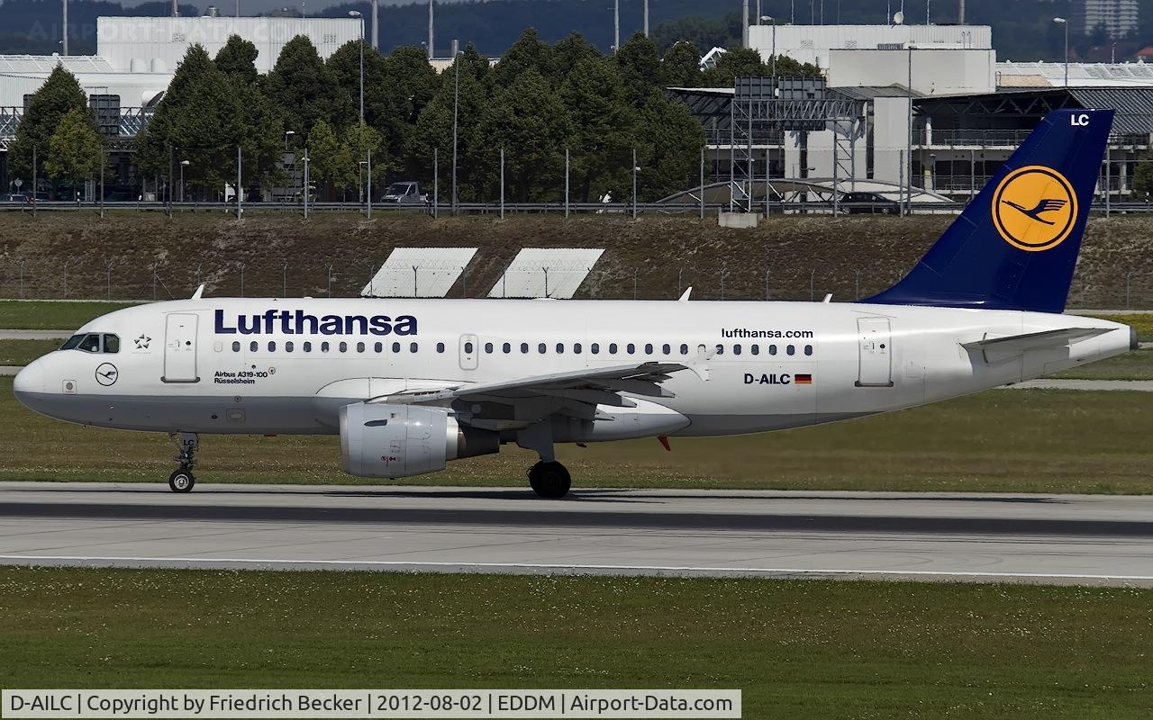 D-AILC, 1996 Airbus A319-114 C/N 616, line up for departure from Munich