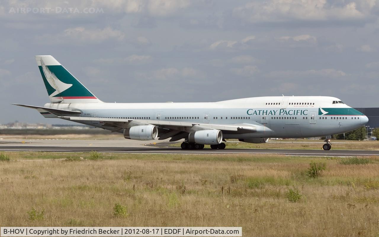 B-HOV, 1991 Boeing 747-467 C/N 25082, departure via RW18W