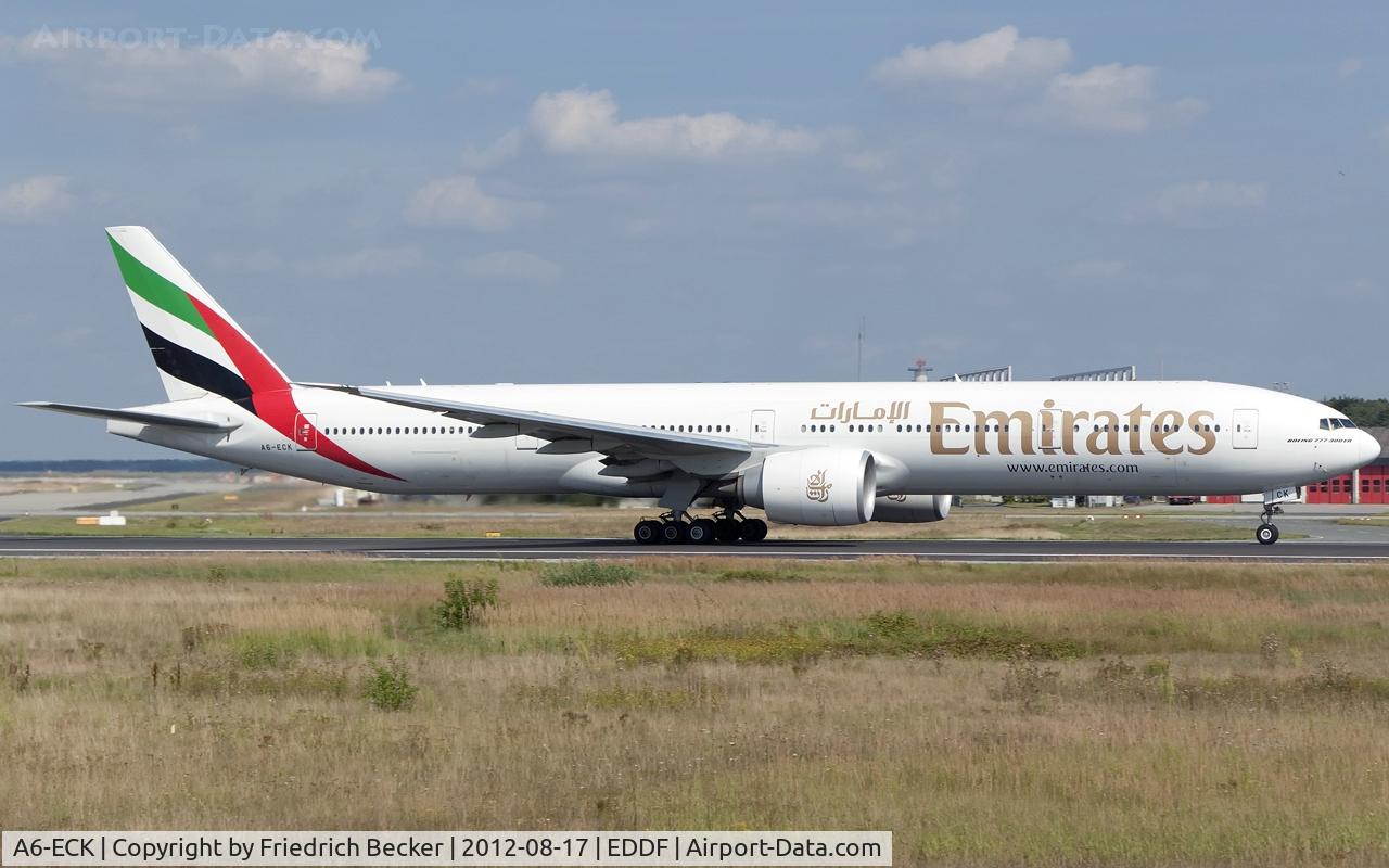 A6-ECK, 2008 Boeing 777-31H/ER C/N 35584, departure via RW18W