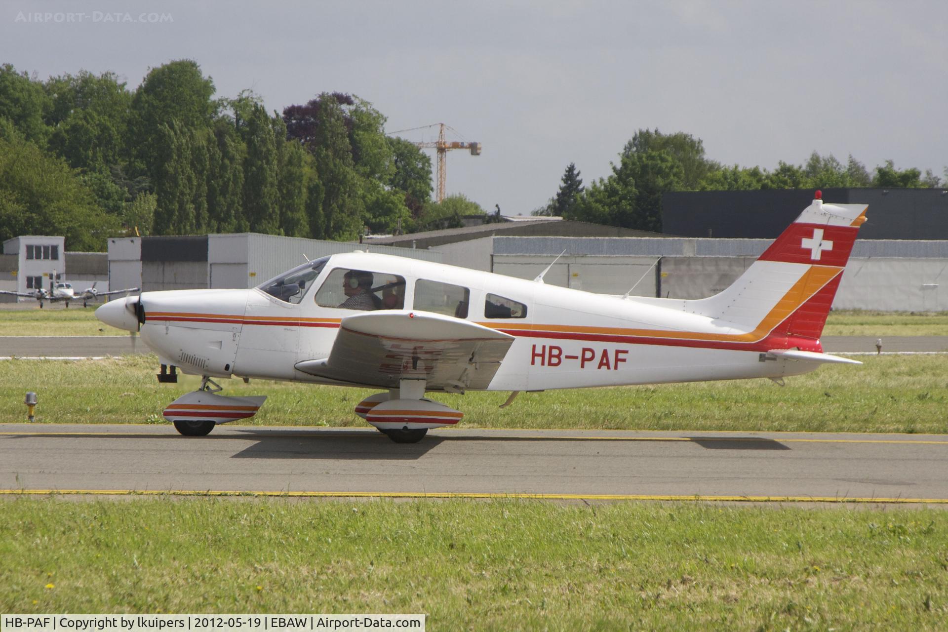 HB-PAF, 1975 Piper PA-28-180 Cherokee B C/N 28-7505200, At the 2012 Stampe Fly-in
