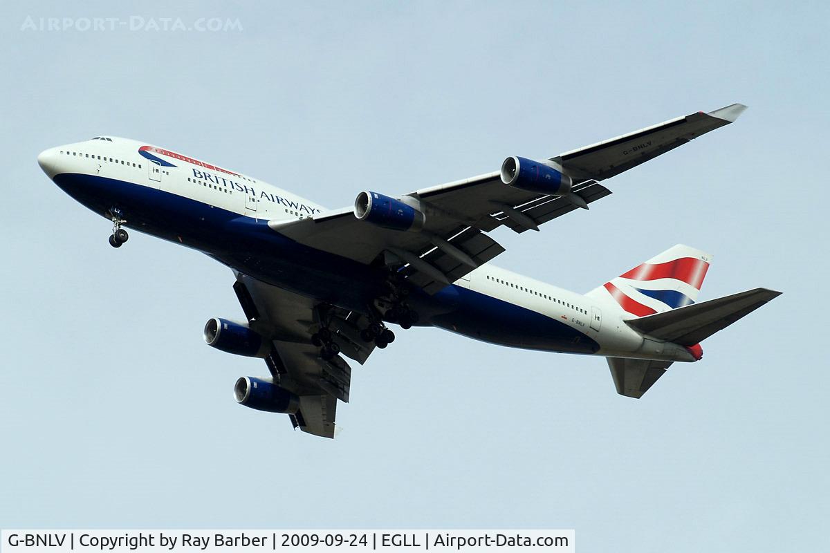 G-BNLV, 1992 Boeing 747-436 C/N 25427, Boeing 747-436 [25427] (British Airways) Home~G 24/09/2009.