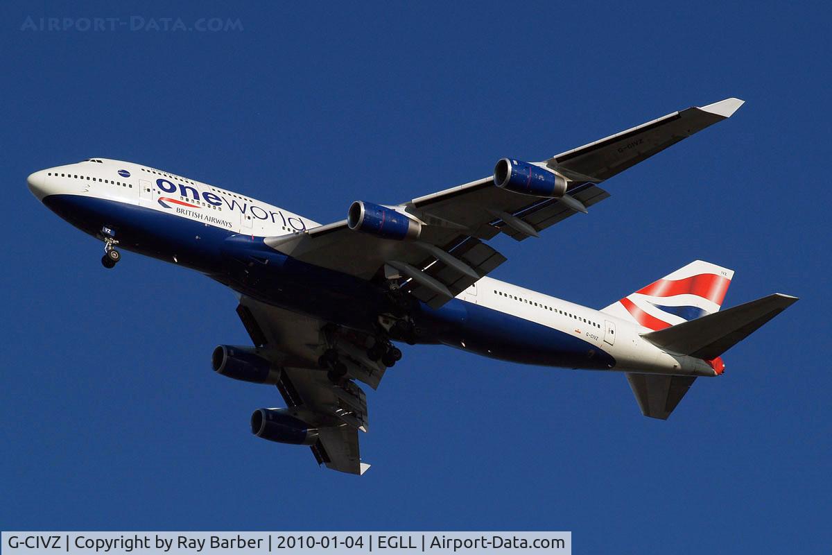 G-CIVZ, 1998 Boeing 747-436 C/N 28854, Boeing 747-436 [28854] (British Airways) Home~G 04/01/2010 wearing 