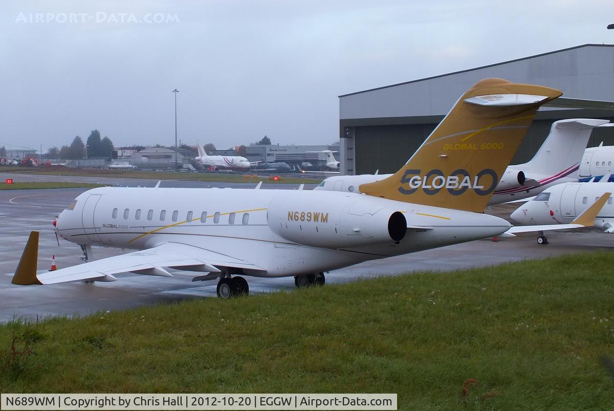 N689WM, 2007 Bombardier BD-700-1A10 Global 5000 C/N 9265, Bombardier Global 5000 at Luton