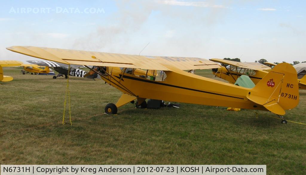 N6731H, 1946 Piper J3C-65 Cub C/N 19942, EAA AirVenture 2012