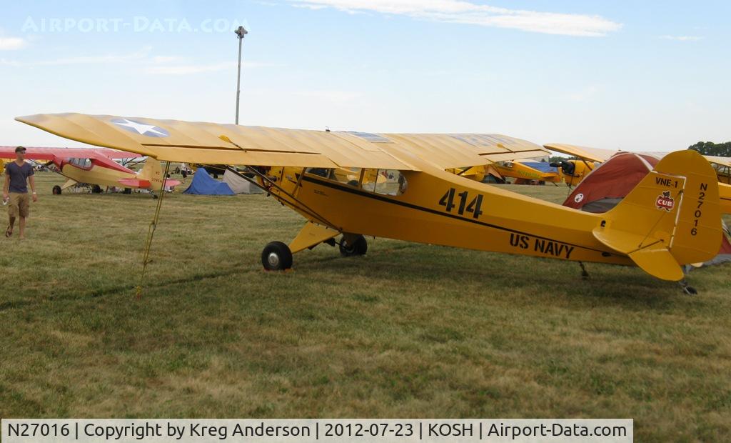 N27016, 1940 Piper J3C-65 Cub Cub C/N 4301, EAA AirVenture 2012