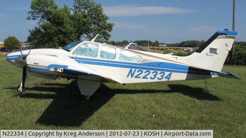 N22334, 1977 Beech E-55 Baron C/N TE-1111, EAA AirVenture 2012