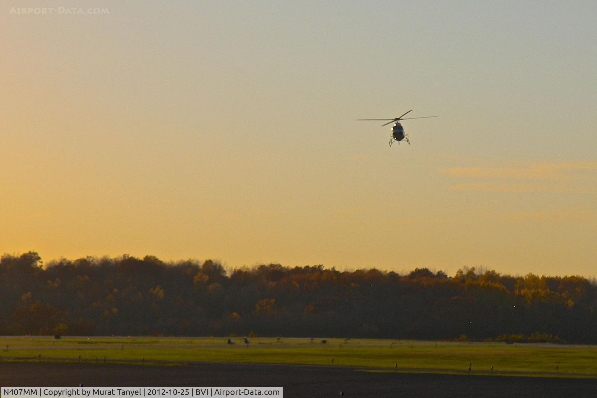 N407MM, 2012 Bell 407 C/N 54324, N407MM approaching Beaver County Airport