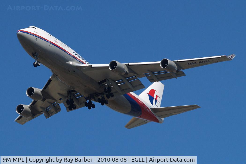 9M-MPL, 1998 Boeing 747-4H6 C/N 28428, Boeing 747-4H6 [28428] (Malaysia Airlines) Home~G 09/08/2010