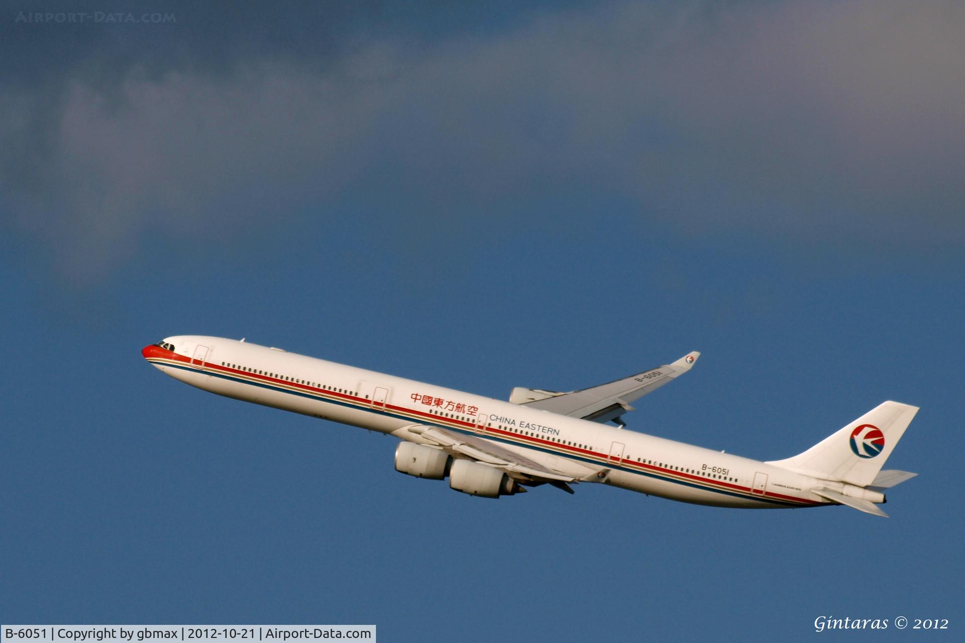 B-6051, 2003 Airbus A340-642 C/N 488, After take-off from JFK