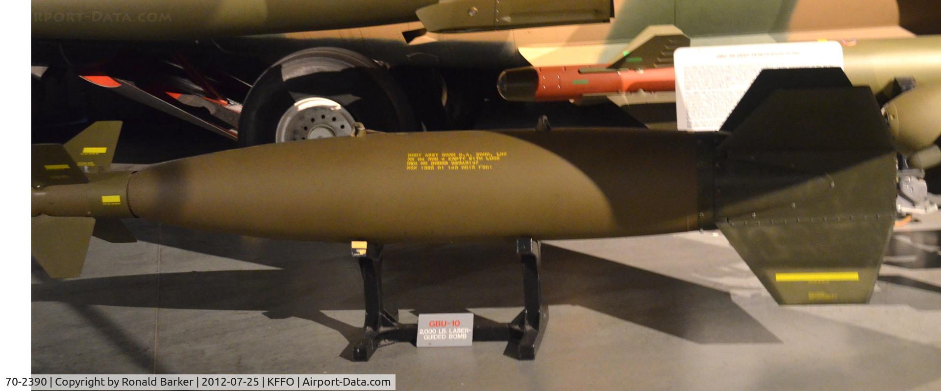70-2390, 1970 General Dynamics F-111F Aardvark C/N E2-29, AF Museum  gbu-10   2000 lb bomb