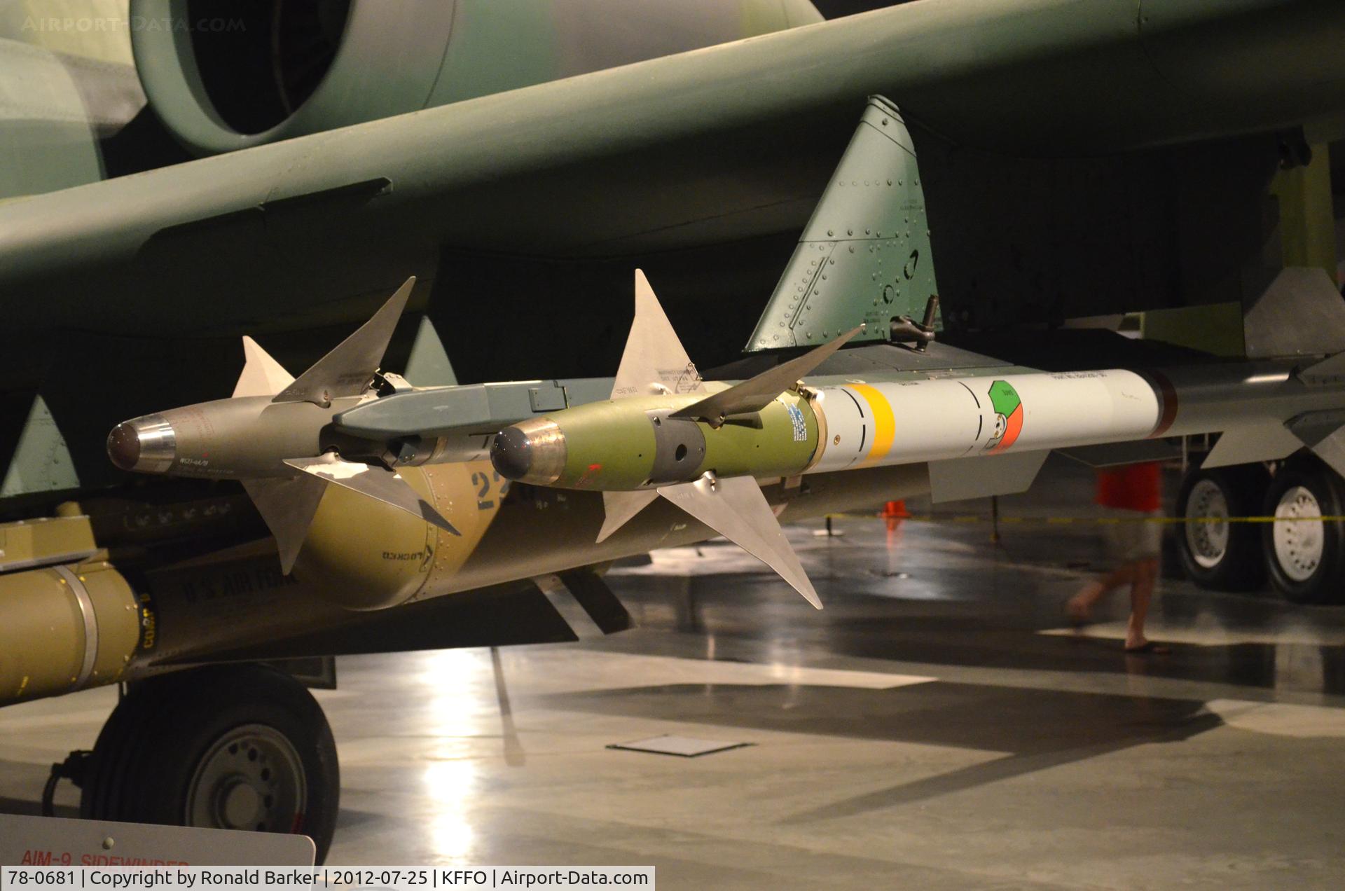 78-0681, 1978 Fairchild Republic A-10A Thunderbolt II C/N A10-0301, AF Museum AIM-9 missiles