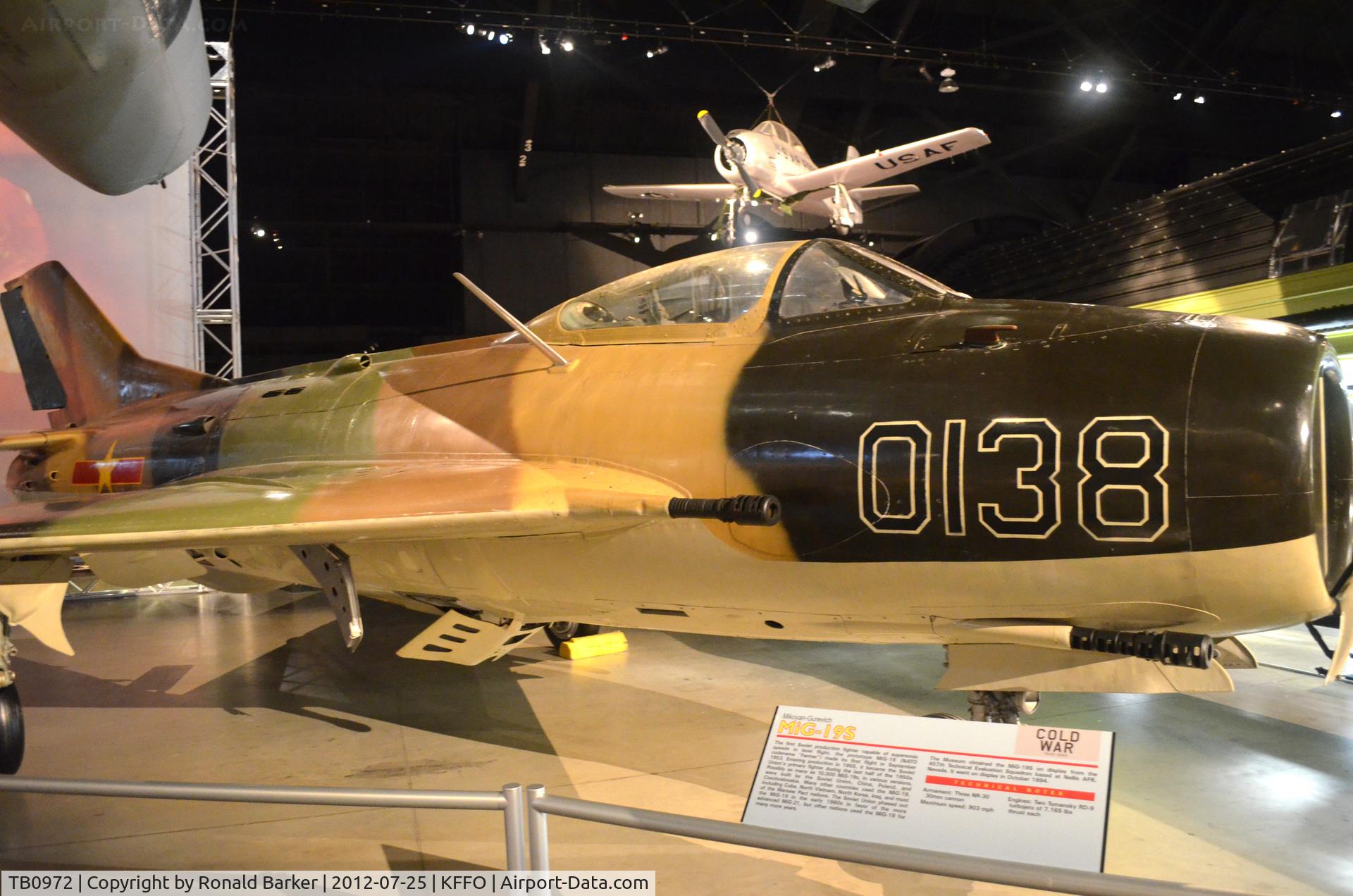 TB0972, Mikoyan-Gurevich MiG-19S C/N 0915372, AF Museum