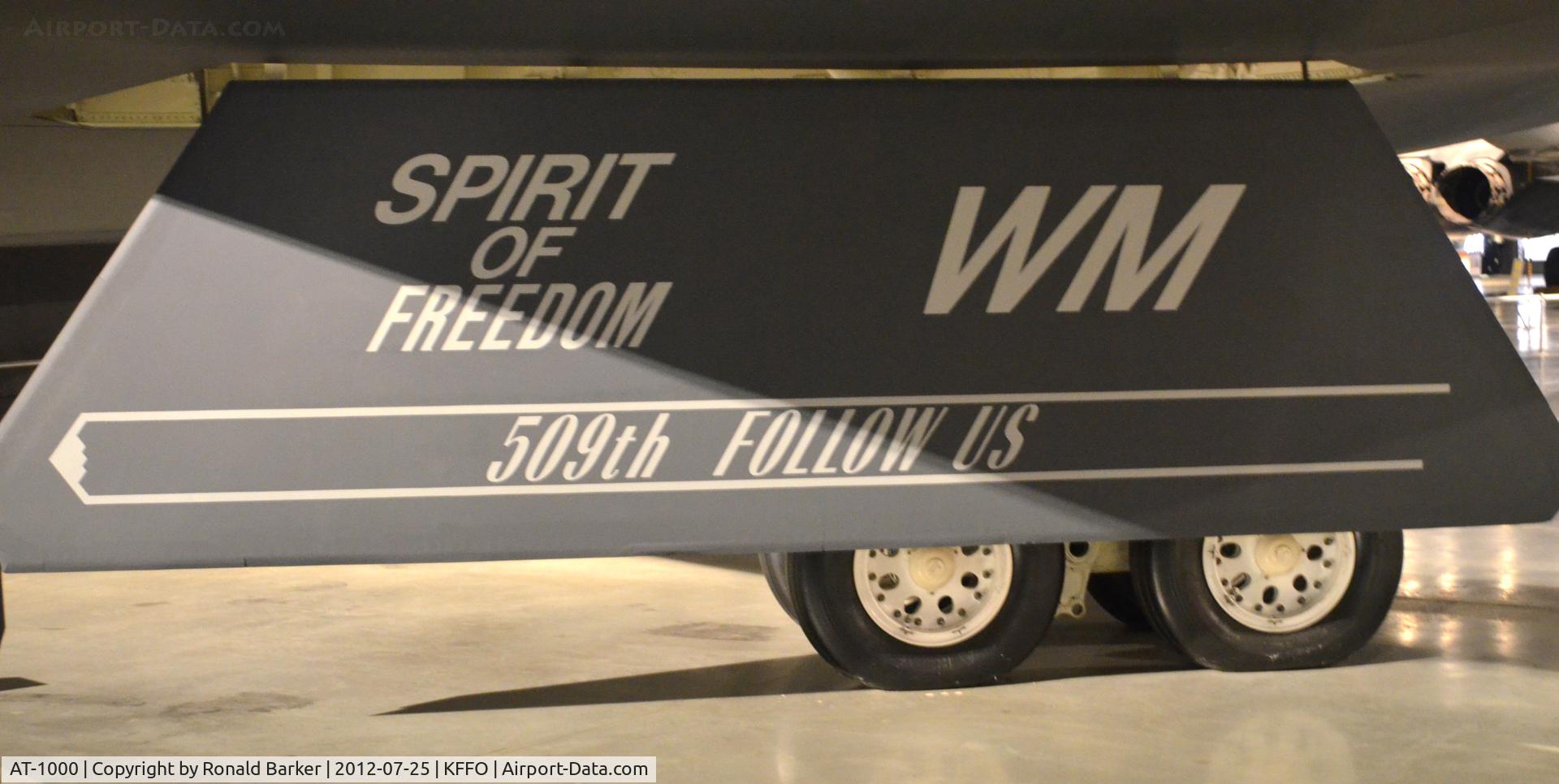 AT-1000, 1982 Northrop Grumman B-2A Spirit C/N Not found AT-1000, AF Museum  shown as 82-1070