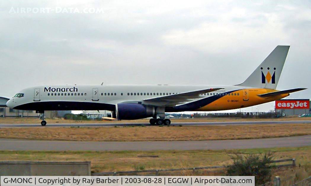 G-MONC, 1983 Boeing 757-2T7 C/N 22781, Boeing 757-2T7 [22781] (Monarch Airlines) Luton~G 28/08/2003