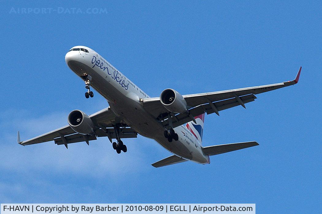 F-HAVN, 1991 Boeing 757-230 C/N 25140, Boeing 757-230 [25140] (Open Skies) Home~G 09/08/2010