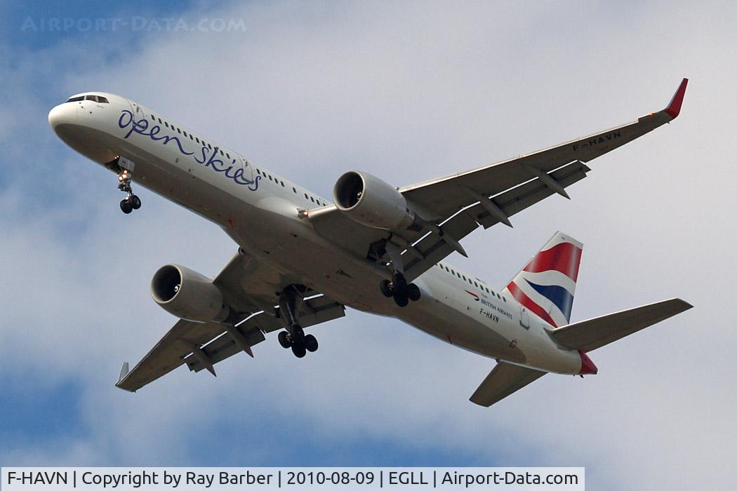 F-HAVN, 1991 Boeing 757-230 C/N 25140, Boeing 757-230 [25140] (Open Skies) Home~G 09/08/2010