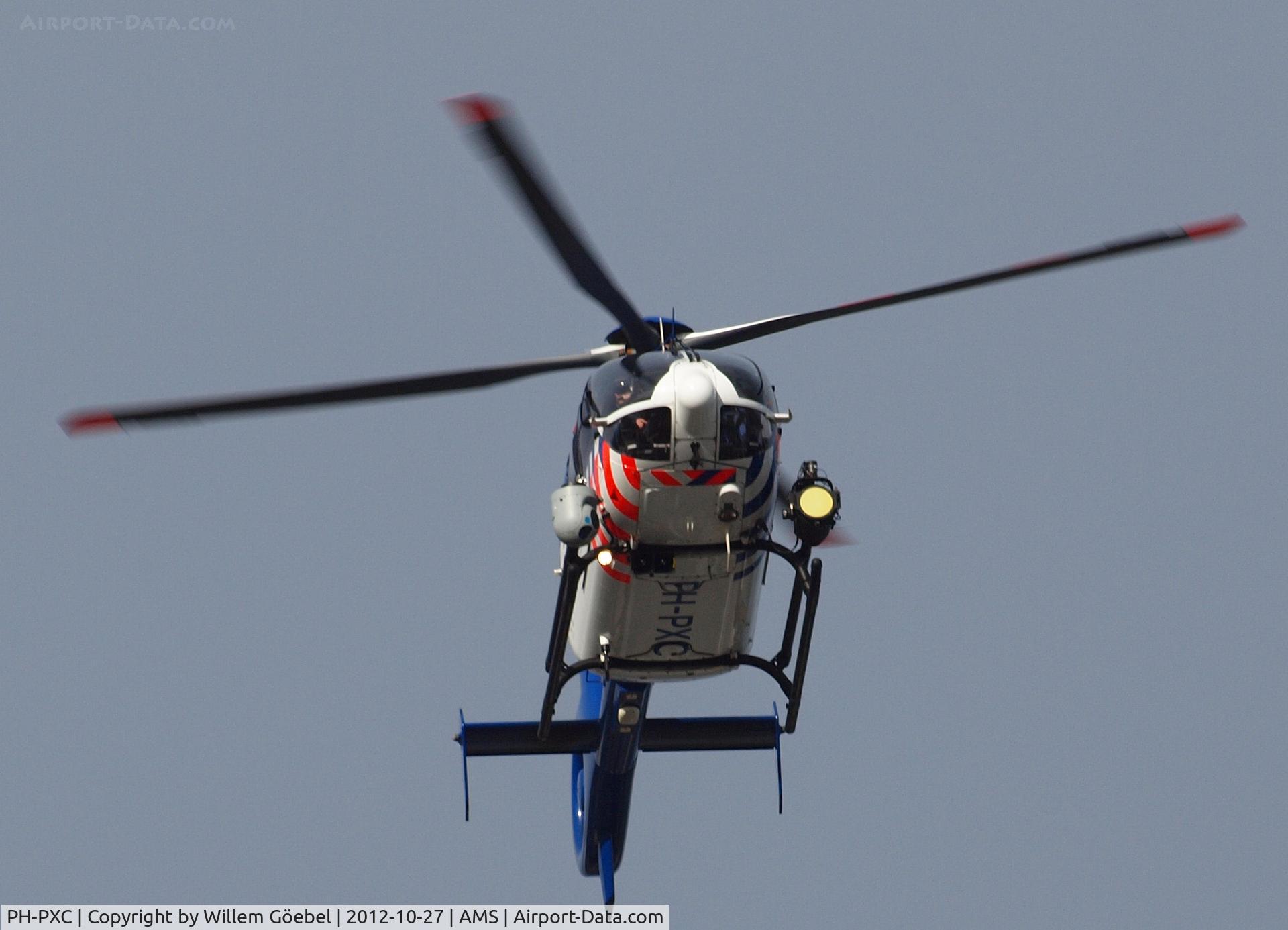 PH-PXC, 2009 Eurocopter EC-135P-2+ C/N 0795, On duty over Schiphol Airport
