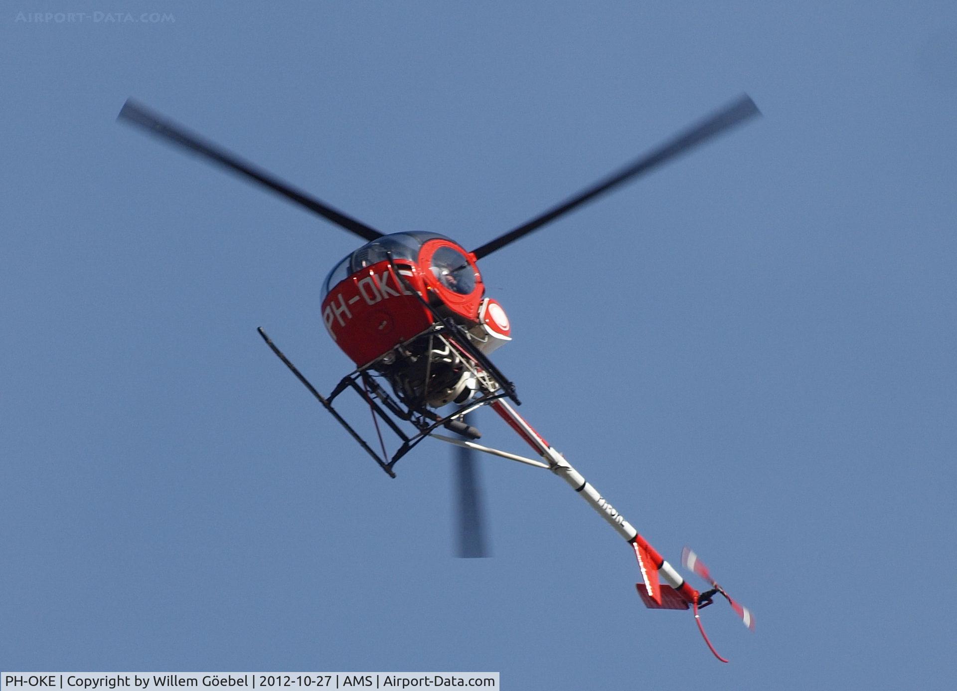 PH-OKE, Hughes 269C C/N 930241, Fly over Schiphol Airport