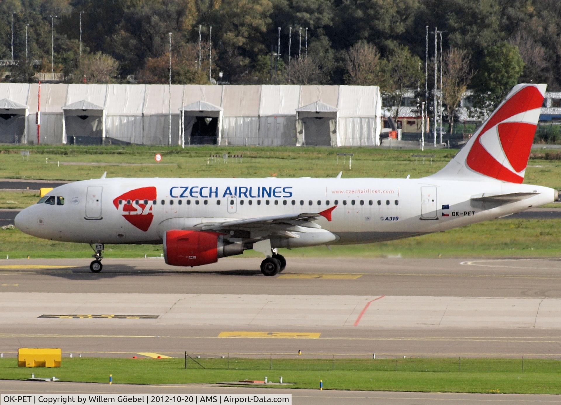 OK-PET, 2010 Airbus A319-112 C/N 4258, Taxi to runway 09 of Schiphol Airport