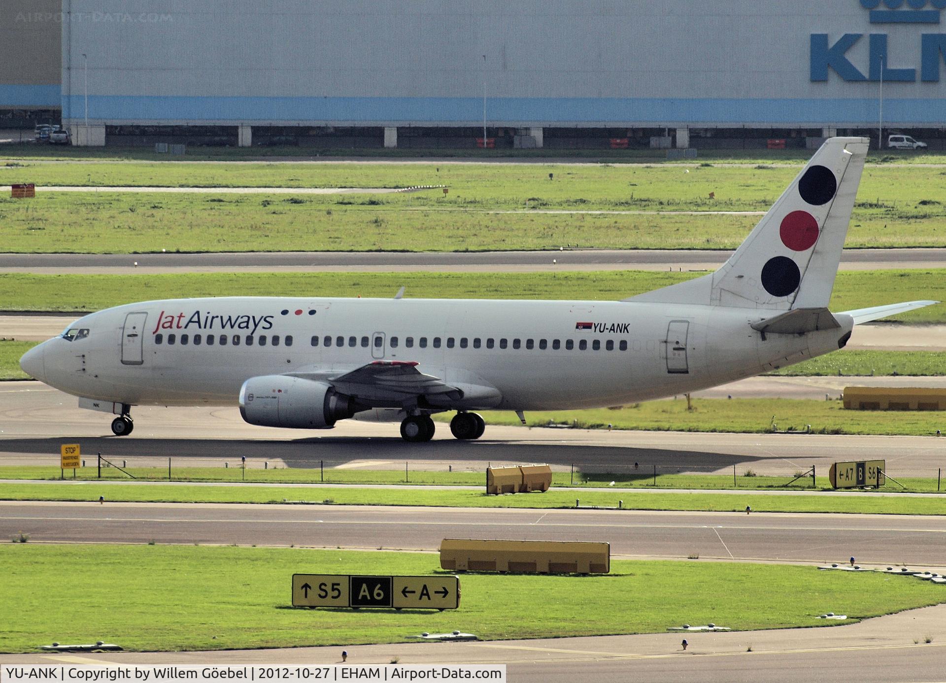 YU-ANK, 1986 Boeing 737-3H9 C/N 23715, Taxi to runway 09 of Schiphol Airport