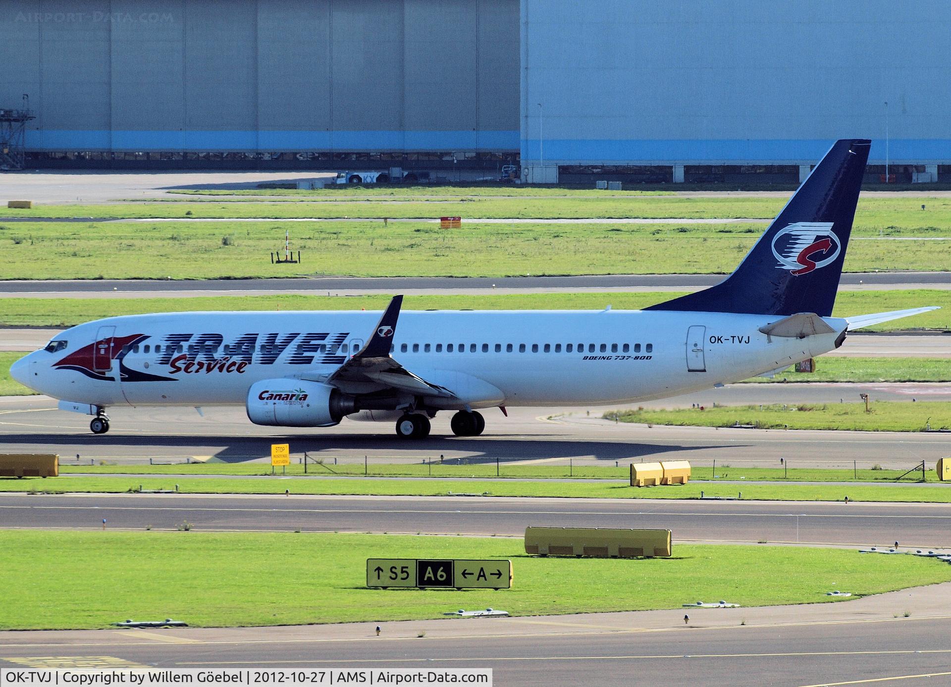 OK-TVJ, 2004 Boeing 737-8Q8 C/N 29351, Taxi to runway 09 of Schiphol Airport