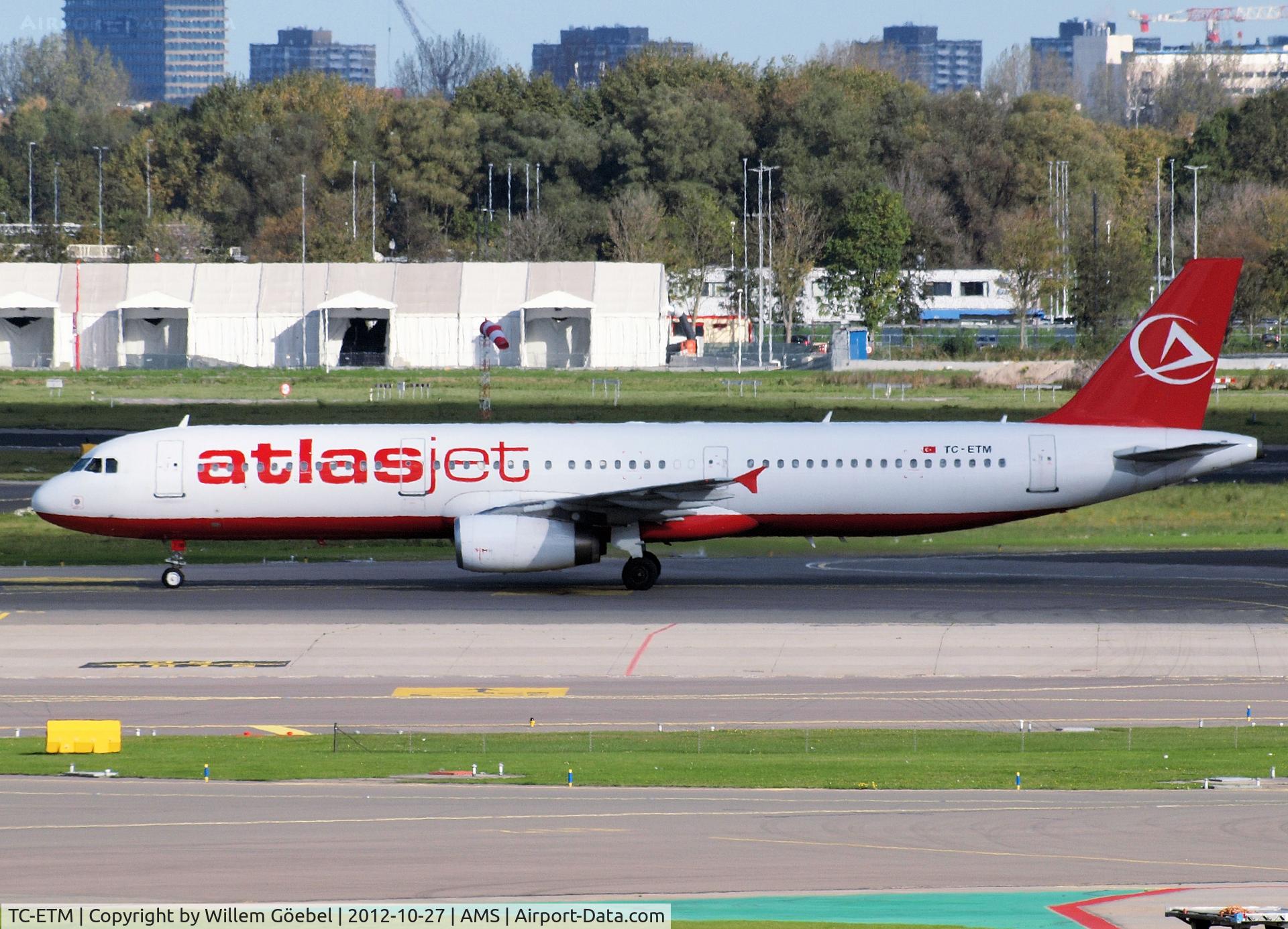 TC-ETM, 1996 Airbus A321-131 C/N 604, Taxi to runway 09 of Schiphol Airport