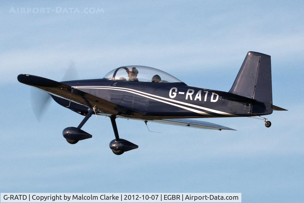 G-RATD, 2009 Vans RV-8 C/N PFA 303-13839, Vans RV-8. Hibernation Fly-In, The Real Aeroplane Club, Breighton Airfield, October 2012.