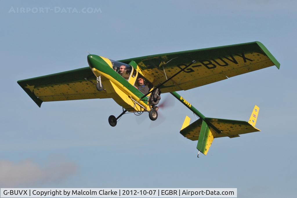 G-BUVX, 1994 CFM Streak Shadow C/N PFA 206-12410, CFM Streak Shadow.  Hibernation Fly-In, The Real Aeroplane Company, Breighton Airfield, October 2012.