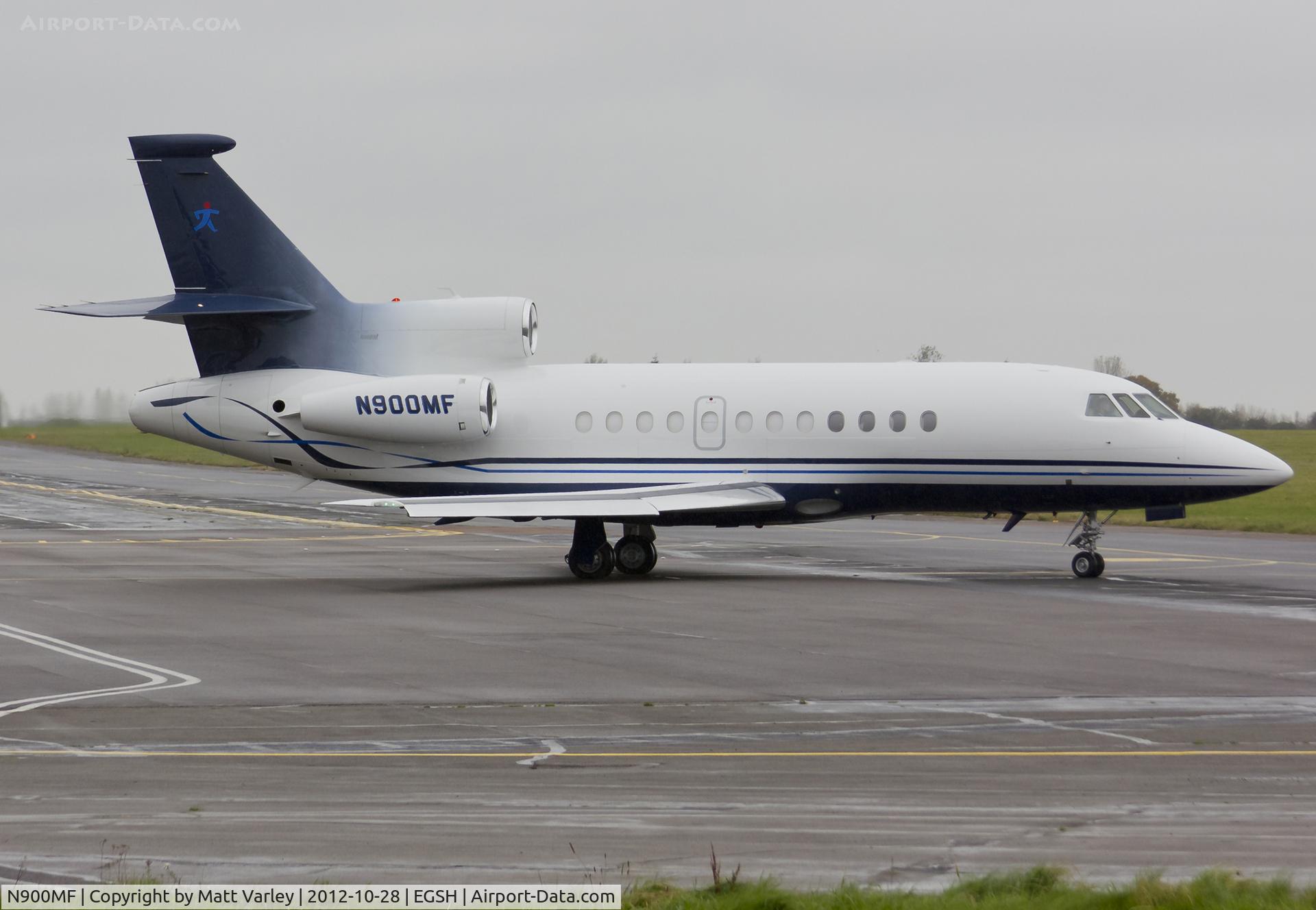 N900MF, 2002 Dassault Falcon 900EX C/N 112, Departing SaxonAir.