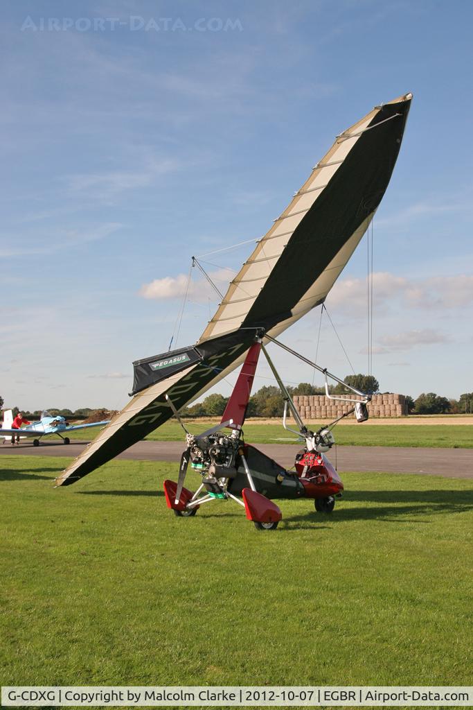 G-CDXG, 2006 Pegasus Quantum 15-912 C/N 8180, P And M Aviation Pegasus Quantum. Hibernation Fly-In, The Real Aeroplane Club, Breighton Airfield, October 2012.