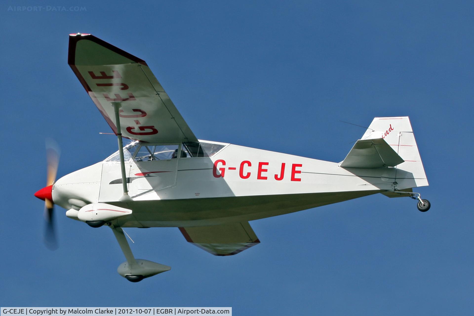 G-CEJE, 2007 Wittman W-10 Tailwind C/N PFA 031-14003, Wittman W-10 Tailwind. Hibernation Fly-In, The Real Aeroplane Club, Breighton Airfield, October 2012.
