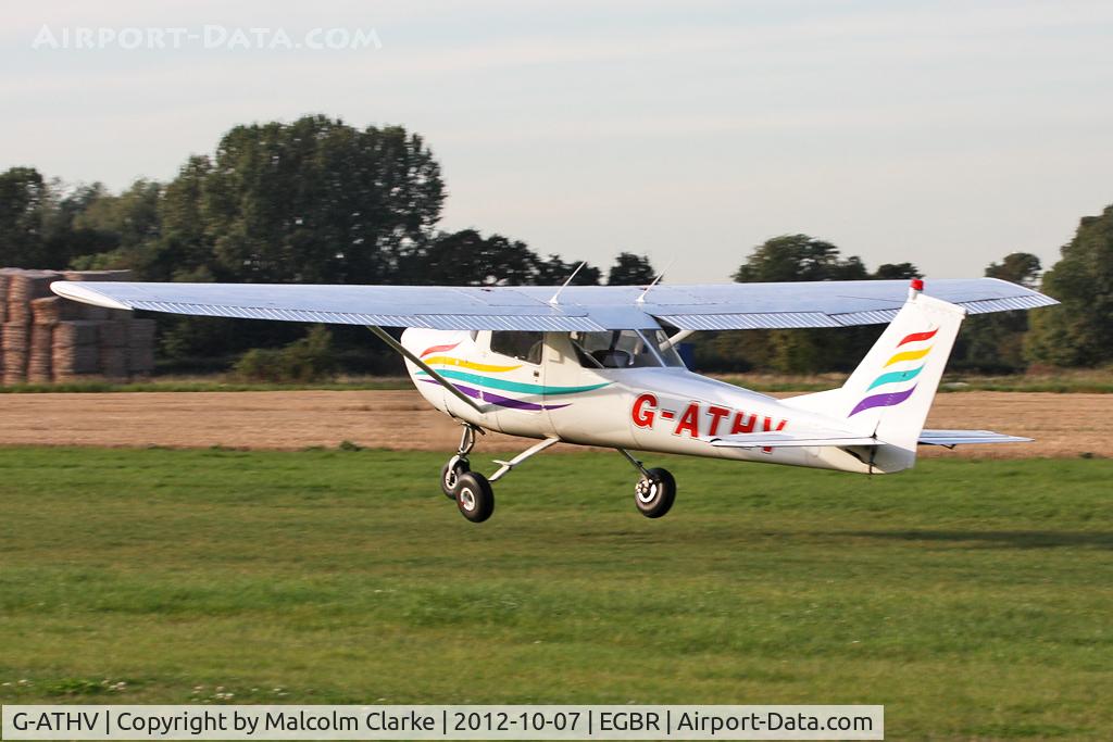 G-ATHV, 1966 Cessna 150F C/N 150-62019, Cessna 150F. Hibernation Fly-In, The Real Aeroplane Club, Breighton Airfield, October 2012.