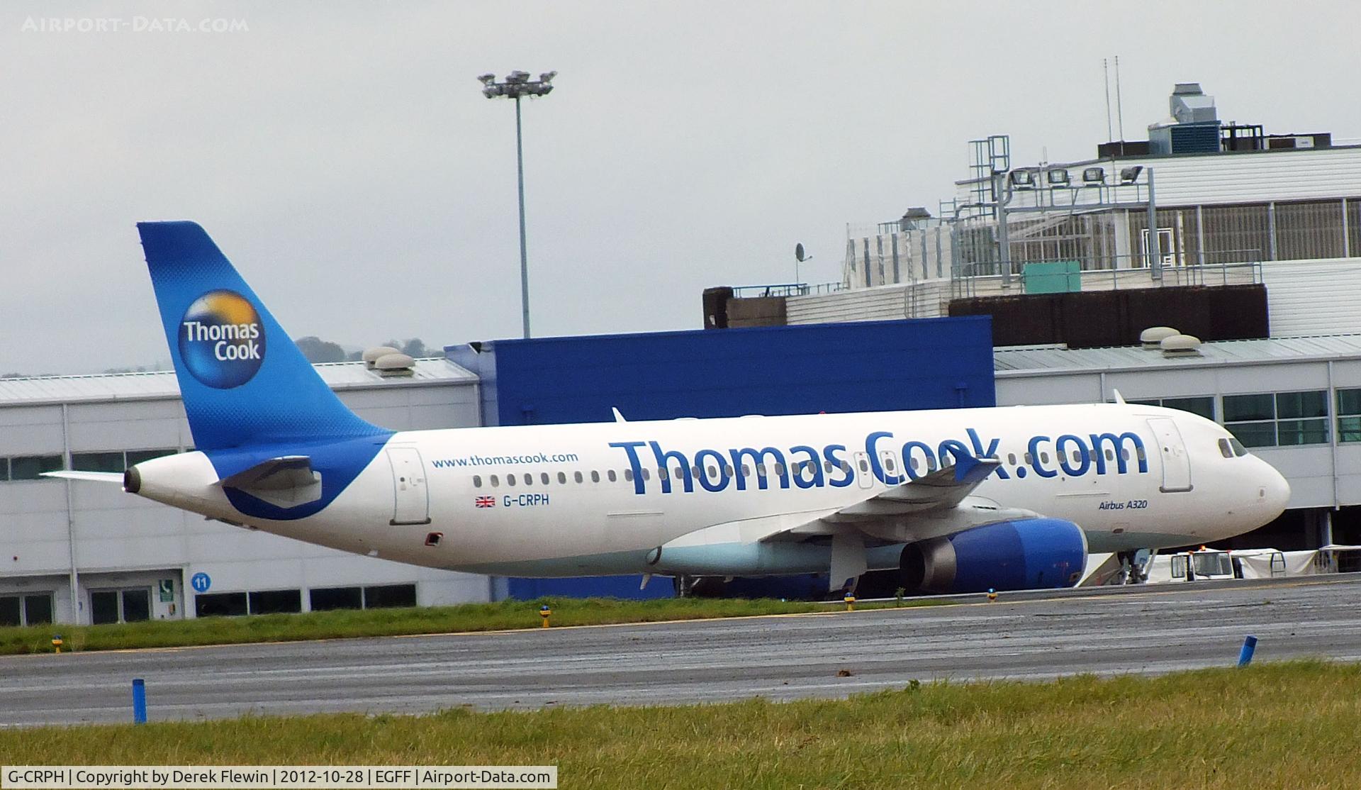 G-CRPH, 1993 Airbus A320-231 C/N 424, Landed 1206 from Enfida Tunisia, callsign Kestrel 46NX.