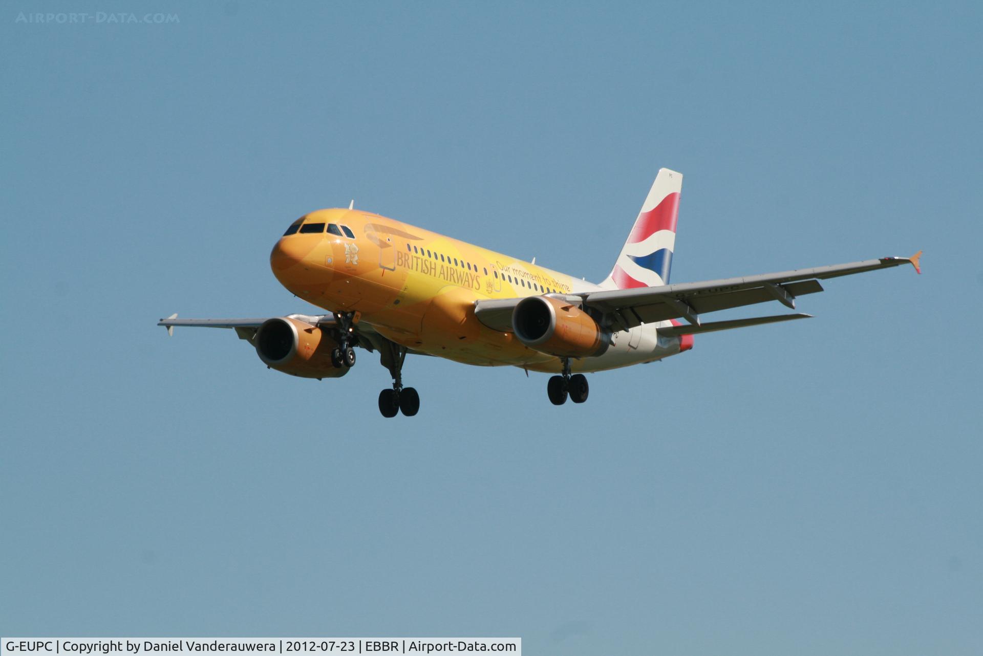 G-EUPC, 1999 Airbus A319-131 C/N 1118, Arrival of flight BA391 to RWY 25L
