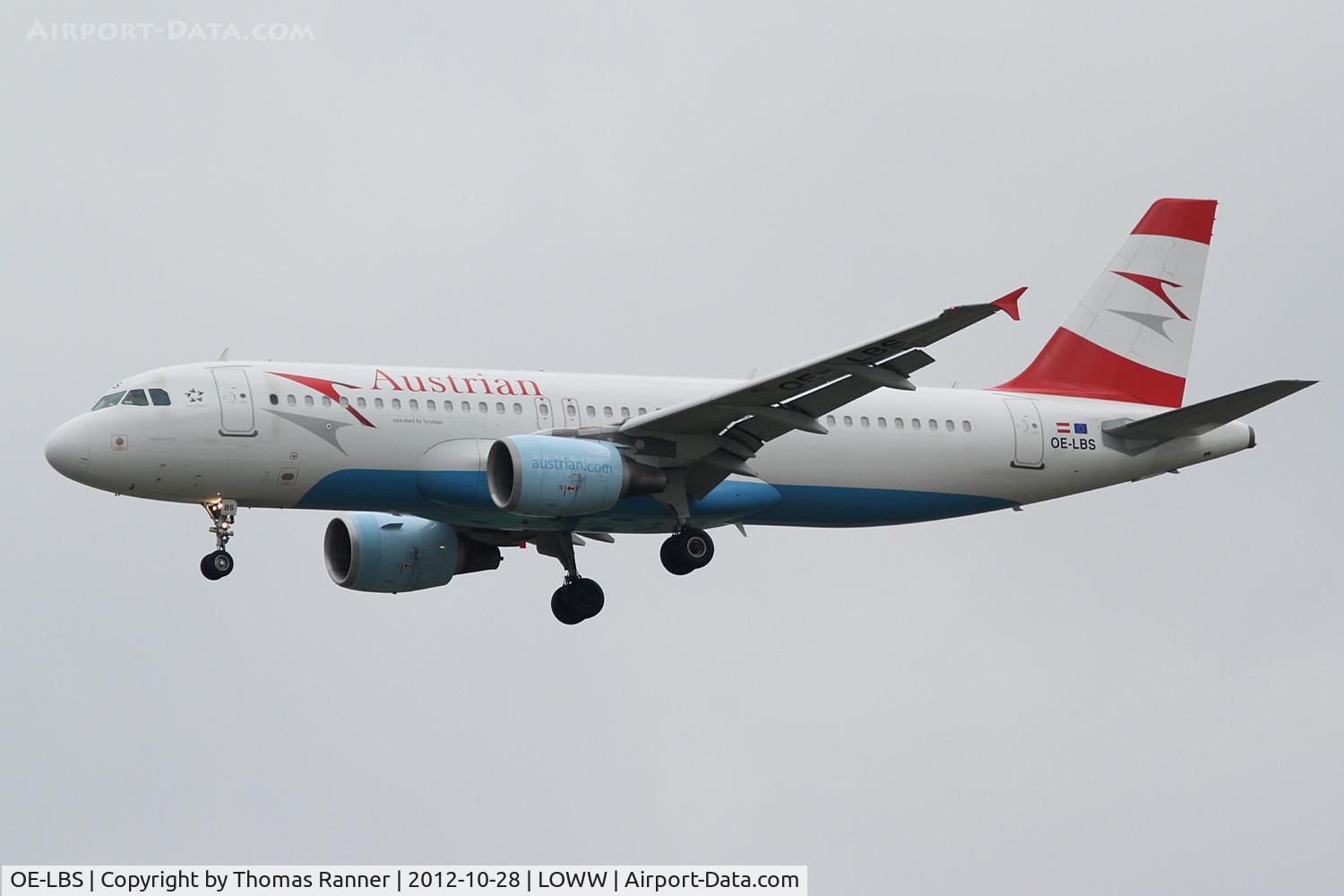 OE-LBS, 2000 Airbus A320-214 C/N 1189, Austrian (Tyrolean) Airbus A320