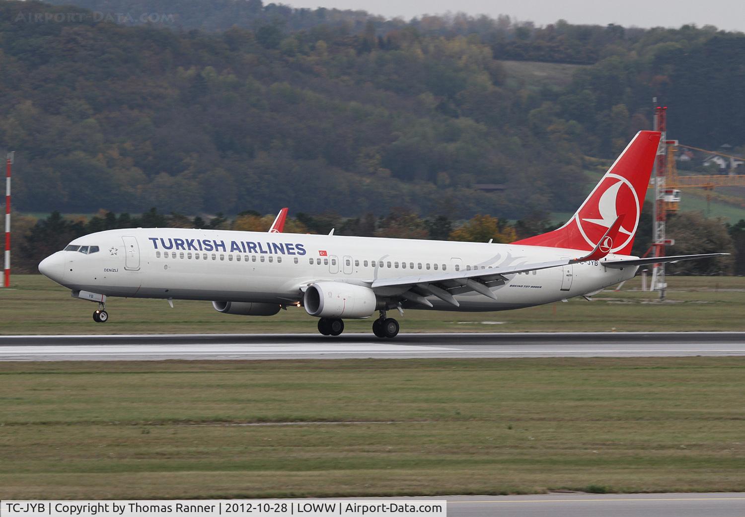 TC-JYB, 2011 Boeing 737-9F2/ER C/N 40974, Turkish Airlines Boeing 737-900