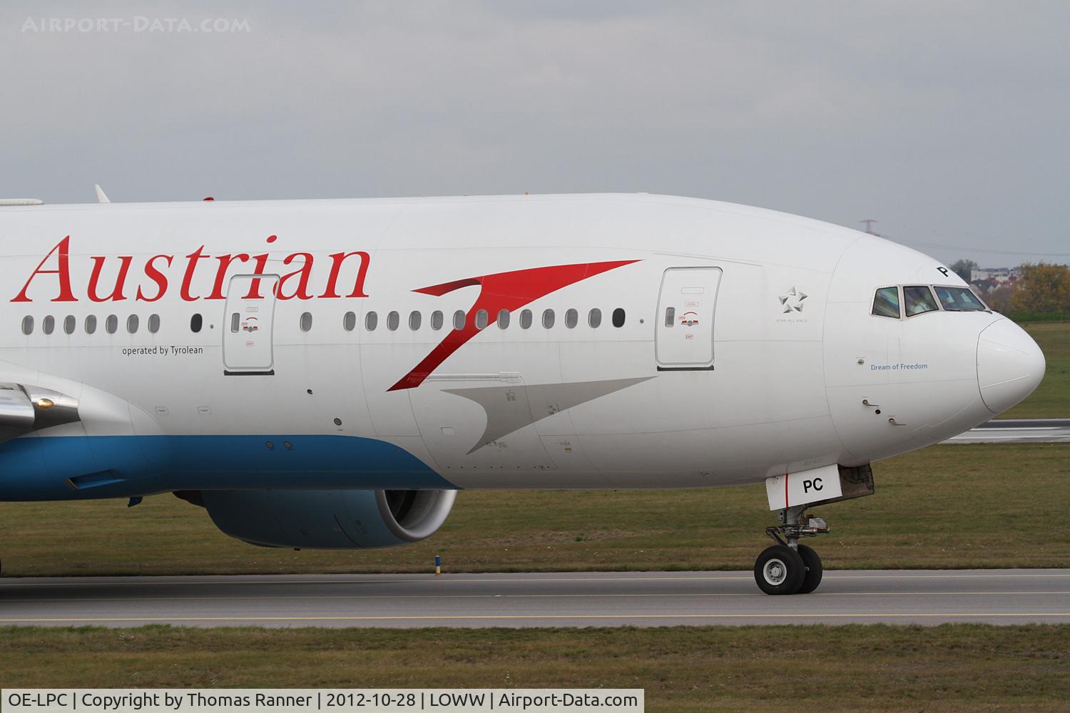 OE-LPC, 2002 Boeing 777-2Z9/ER C/N 29313, Austrian (Tyrolean) Boieng 777